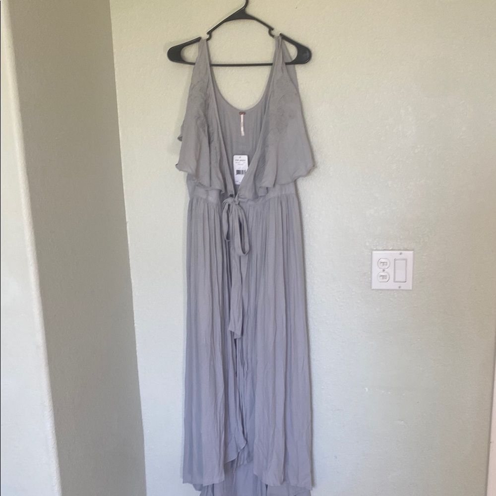 Free People Light Gray High Low Dress